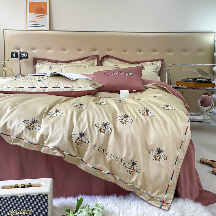 Manuka Sunshine——three-piece set of  embroidered bedding